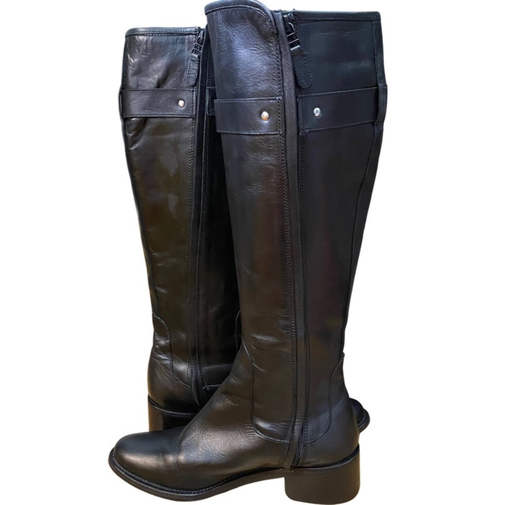 💗Cole Haan Leather Low Stacked Heel Tall (17”) Boot w/ hidden zipper, 1.5” Heel - Picture 3 of 12